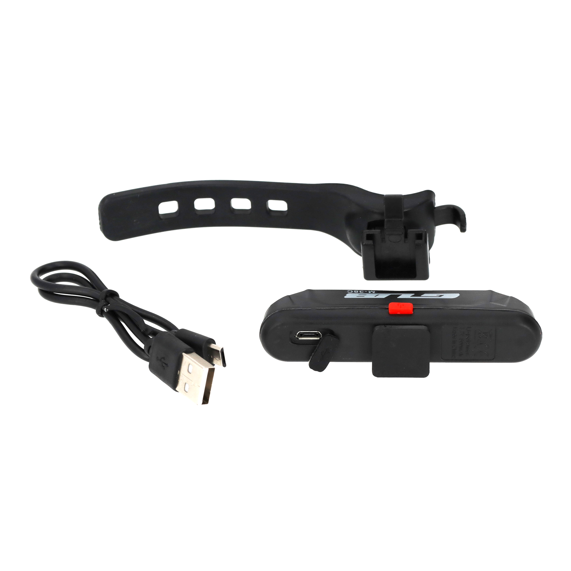 Fahrrad Velo USB Warnlicht LED Rücklicht   Halterung (Wiederaufladbar) - Rot / Blau / Grün