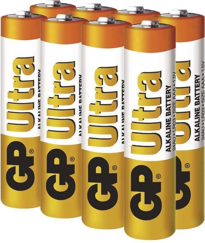 GP Ultra - AAA - Alkaline Batterij - 8 Stuks - 1,5V