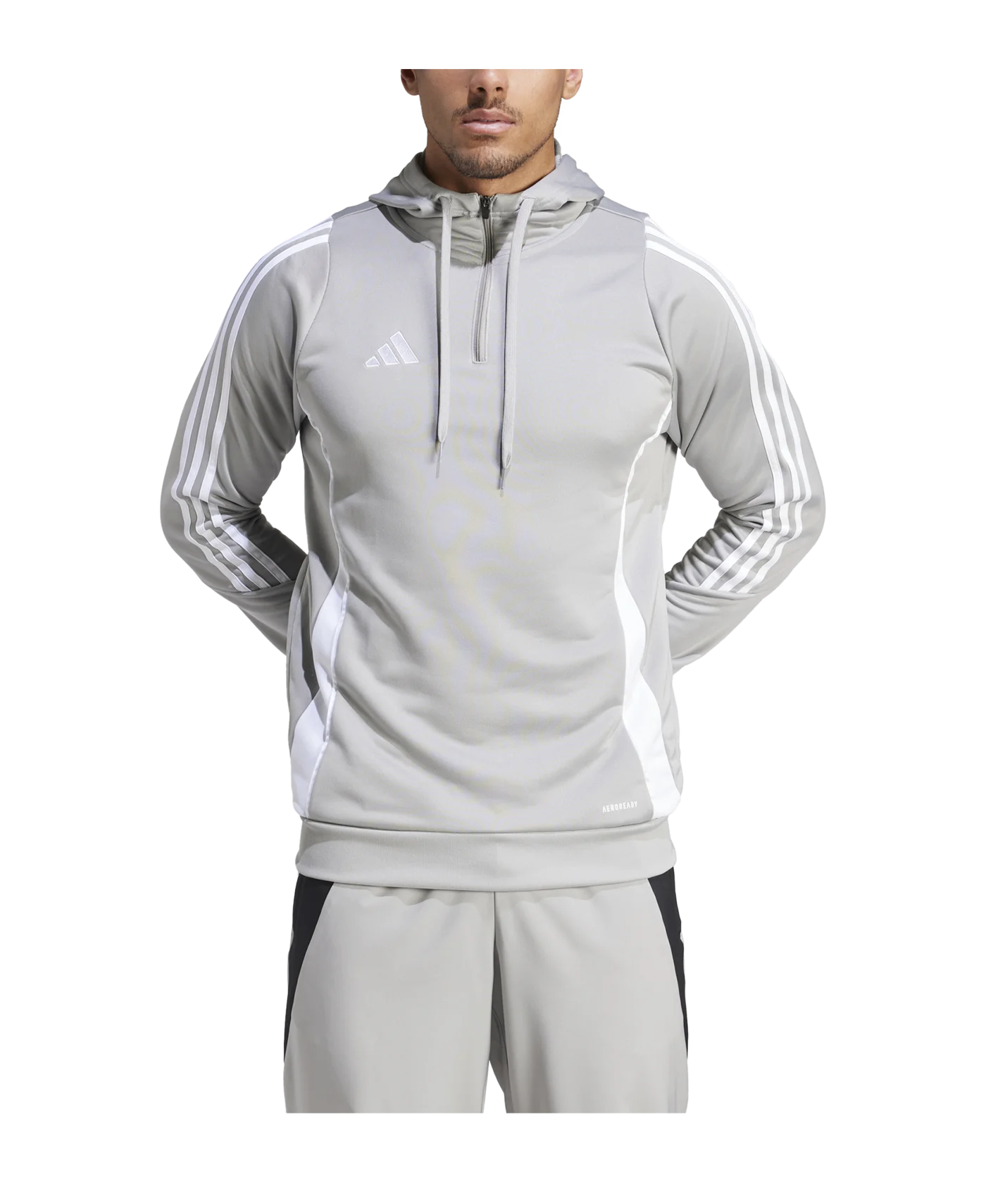 adidas Tiro 24 Training Hoody Grau Weiss
