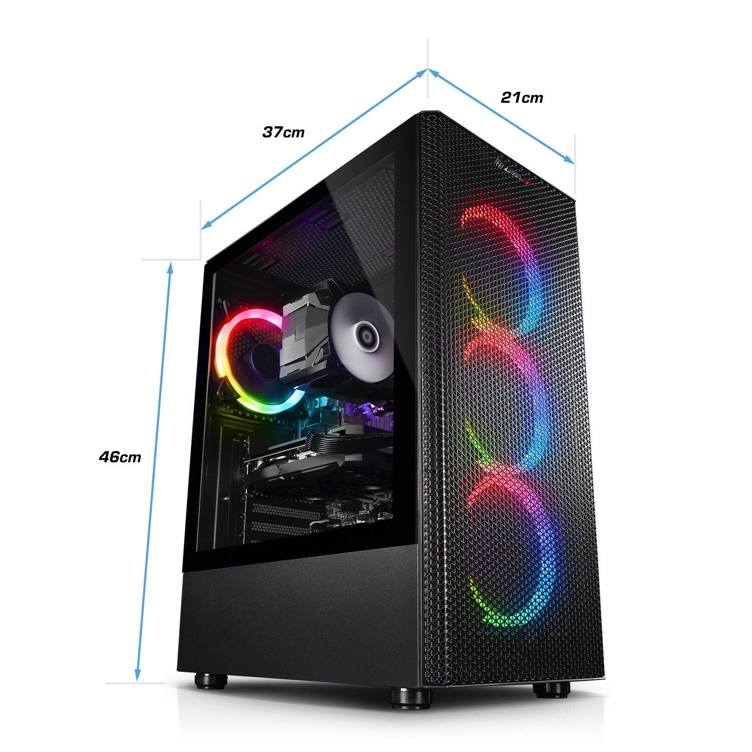 Gaming PC Earthquake V AMD Ryzen 9 5900X, 32GB DDR4, NVIDIA RTX 4060 8 GB, 1TB SSD, WLAN, Windows 11