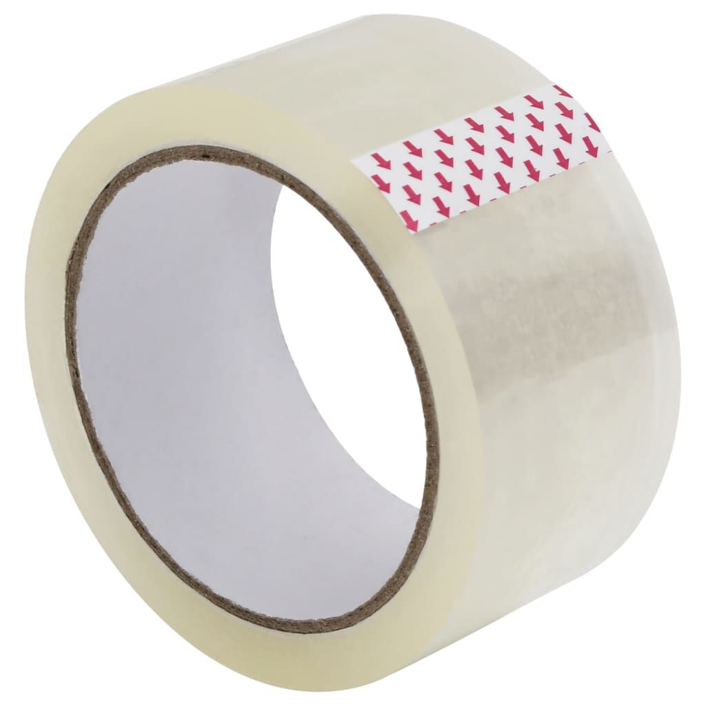 vidaXL Verpakkingstape, 12 rollen, transparant, 48 mm x 66 m