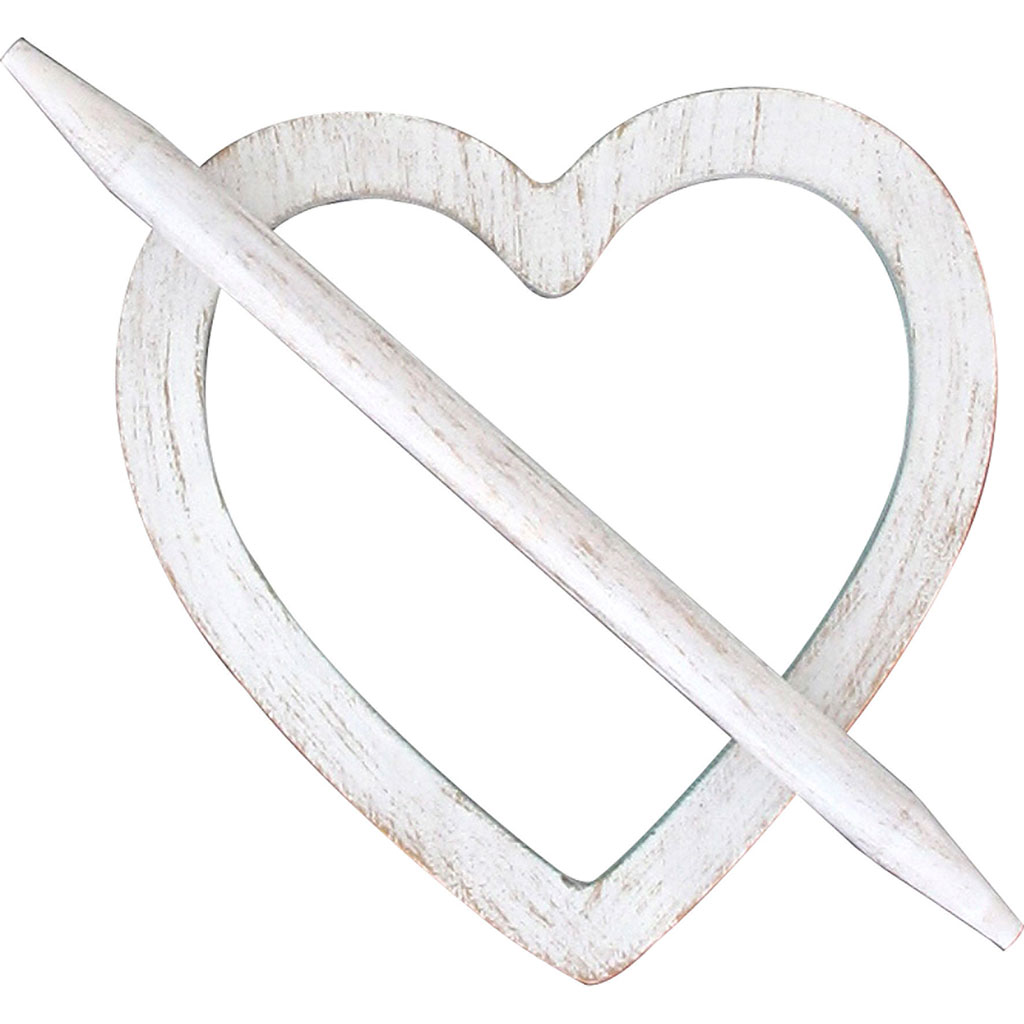 Embrasse rigide coeur SUZON blanc