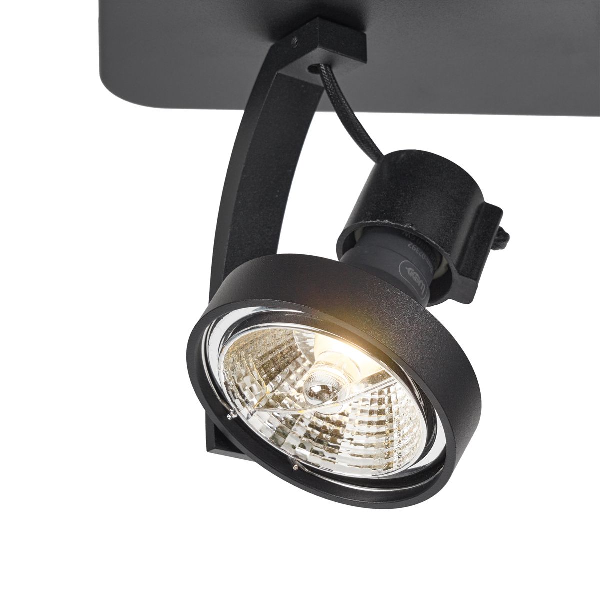 Design plafondspot zwart GU10 70mm 2-lichts draai- en kantelbaar - Vo