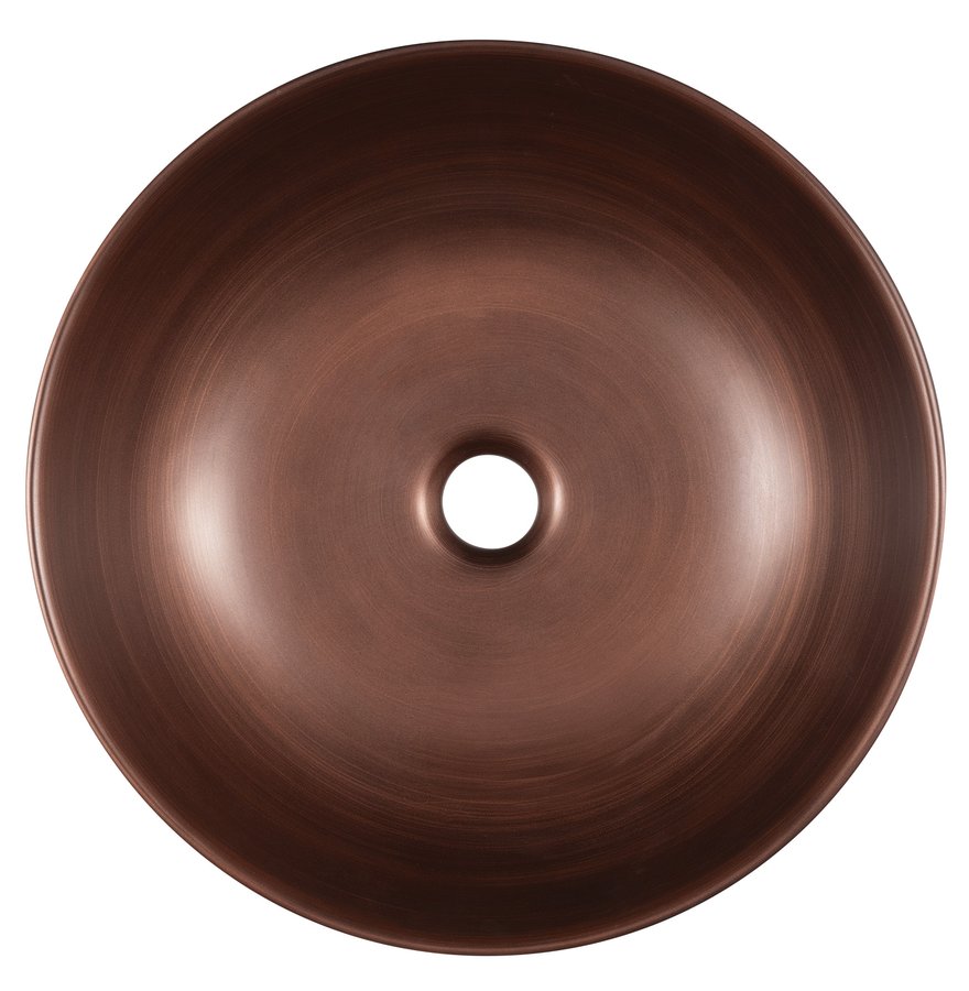 Sapho Priori keramische ronde waskom 41.5cm koper