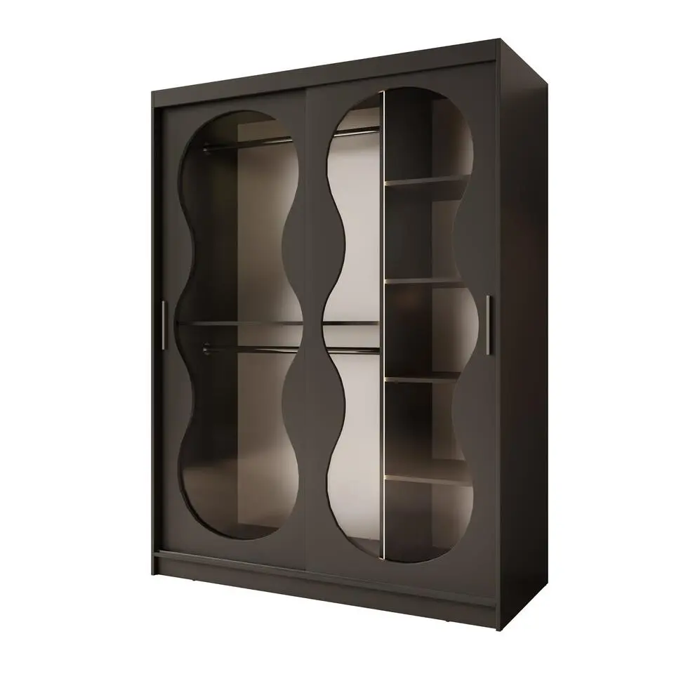 Meubella - Kledingkast Bunaro - Zwart - 150 cm