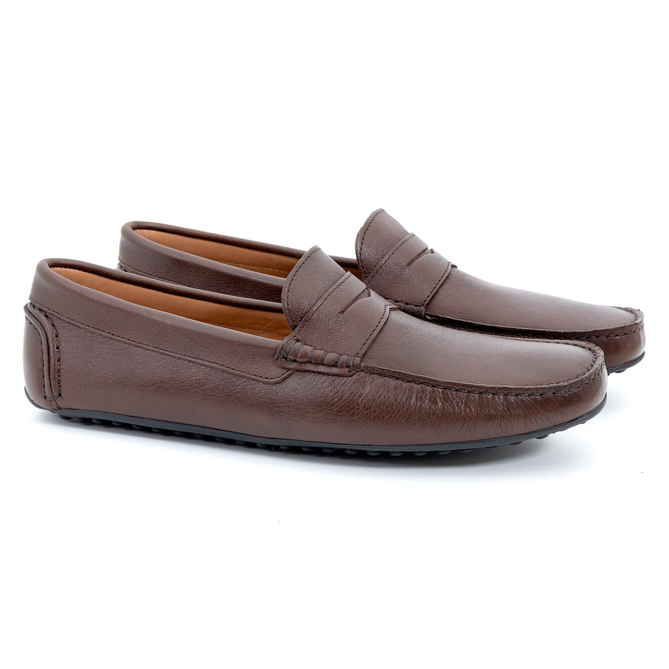 Caramelo Mocassins en Cuir Sam marron