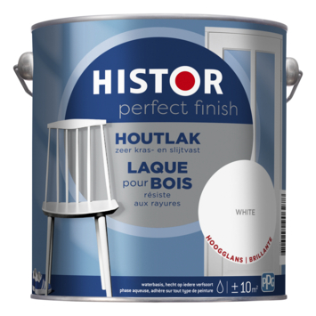 Histor Perfect Finish houtlak hoogglans 7000 wit 2,5 liter