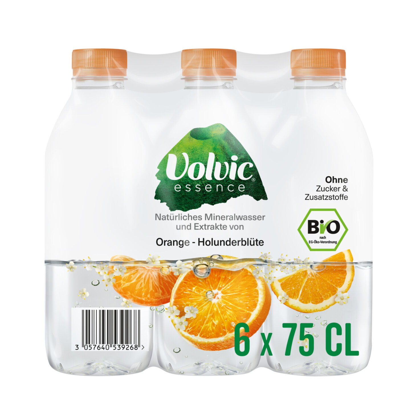 Volvic Essence Orange & Holunderblüte 6x75cl -450cl
