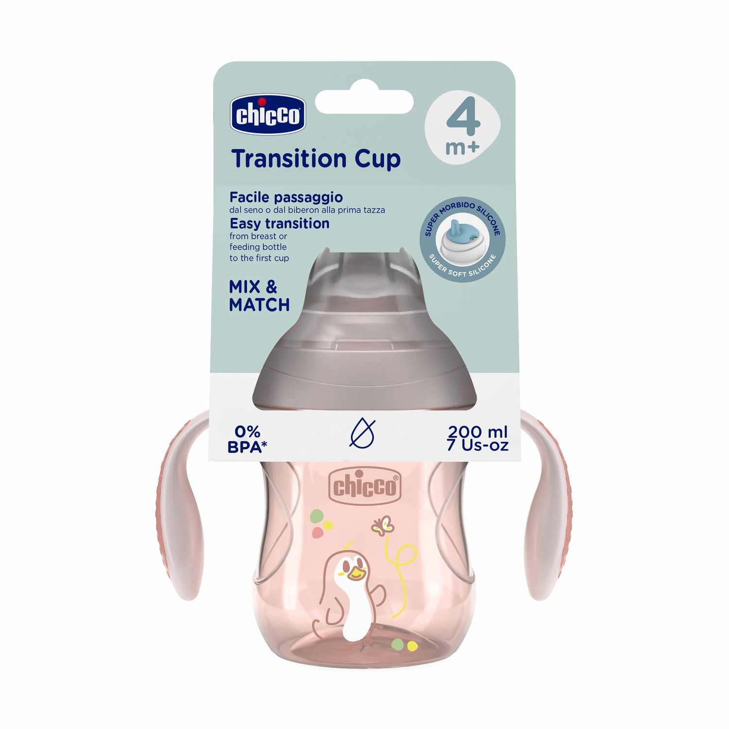 CHICCO TRANSITION Cup Pink 4m  1 Stk