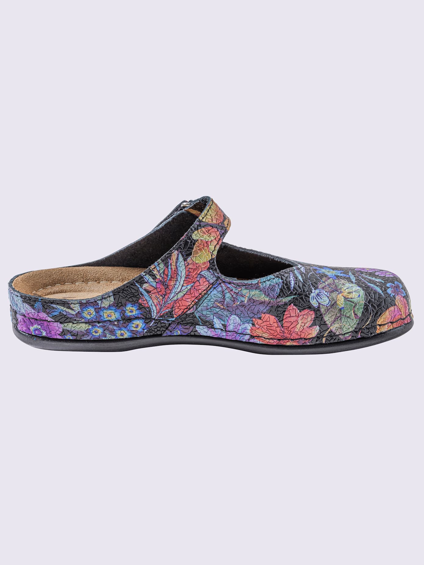 Chaussons cuir vachette gaufré