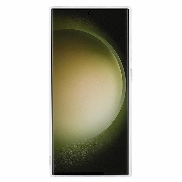 Samsung Galaxy S23 Ultra 5G Gummi Case Schutzhülle im Glitzer Design - Gold / Transparent