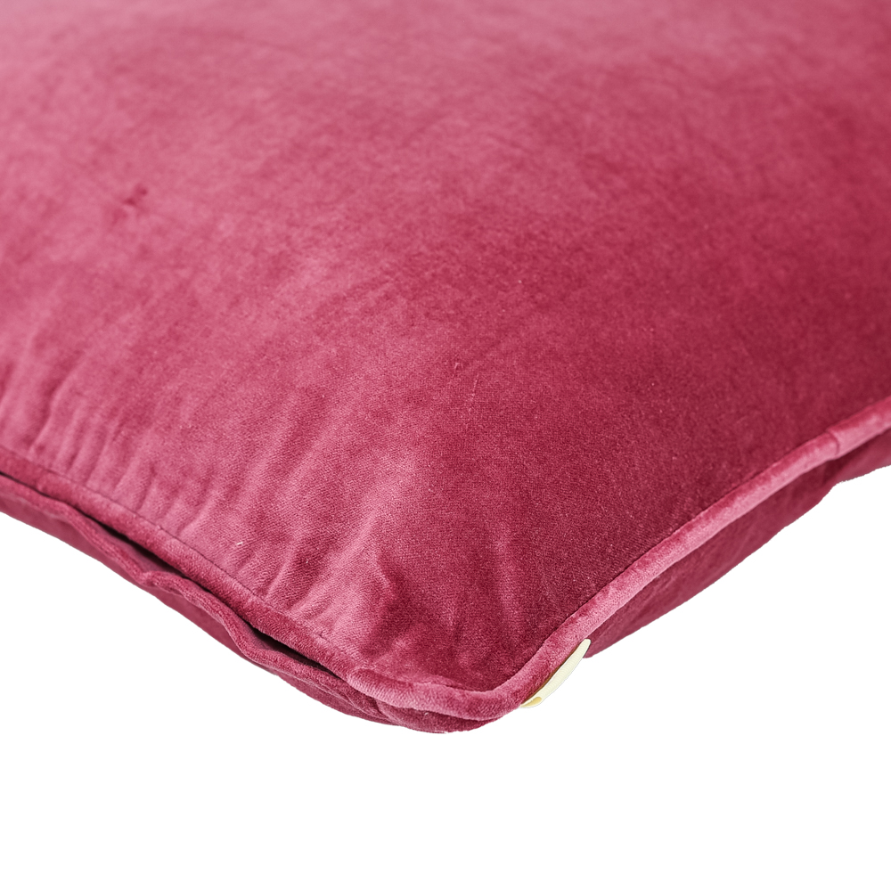 Sierkussen Cord piping velours blushpink 45x45 cm
