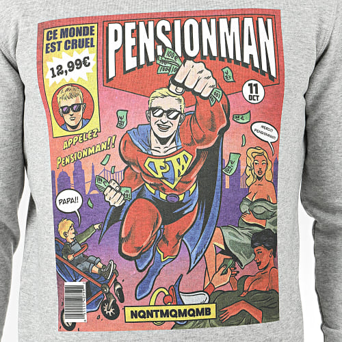 Sweat Crewneck Pensionman Gris Chiné