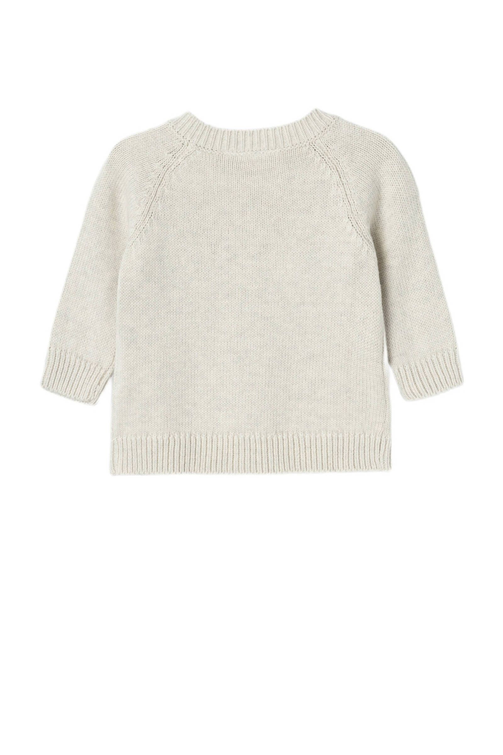 NAME IT baby gebloemd gebreid vest NBFKIMMIE beige/roze/groen