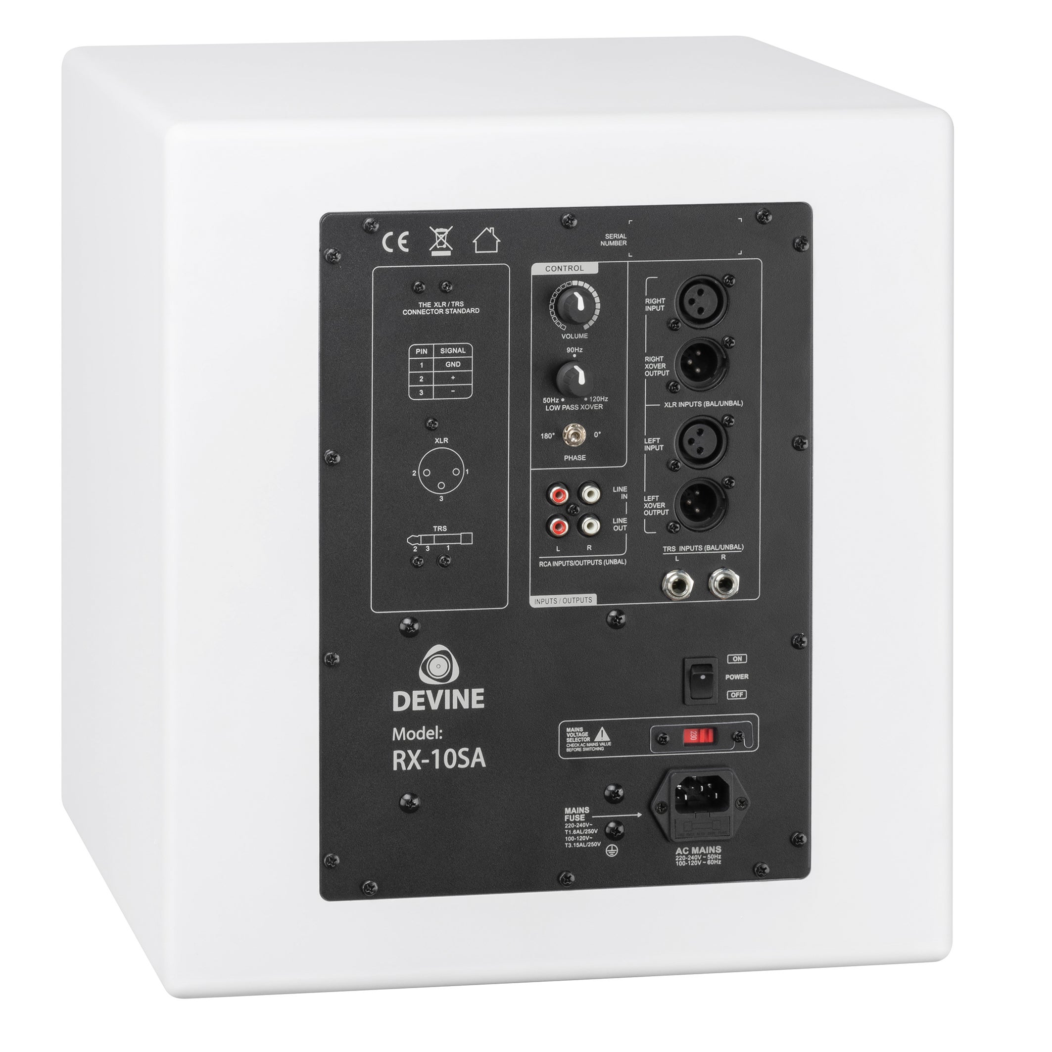 Devine RX-5A White Set + Sub studiomonitoren