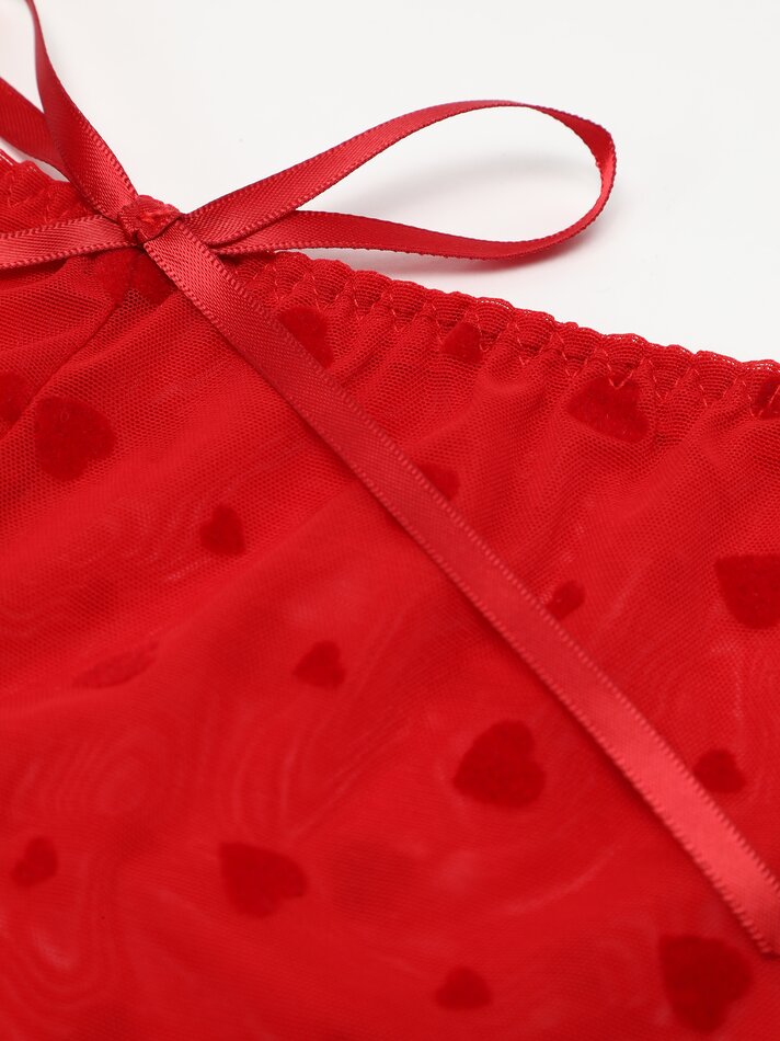 Shorts de tule - Vermelho