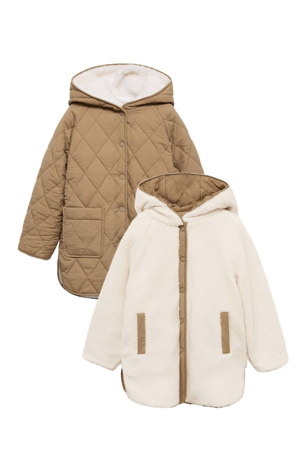 Mango Kids reversible jas bruin