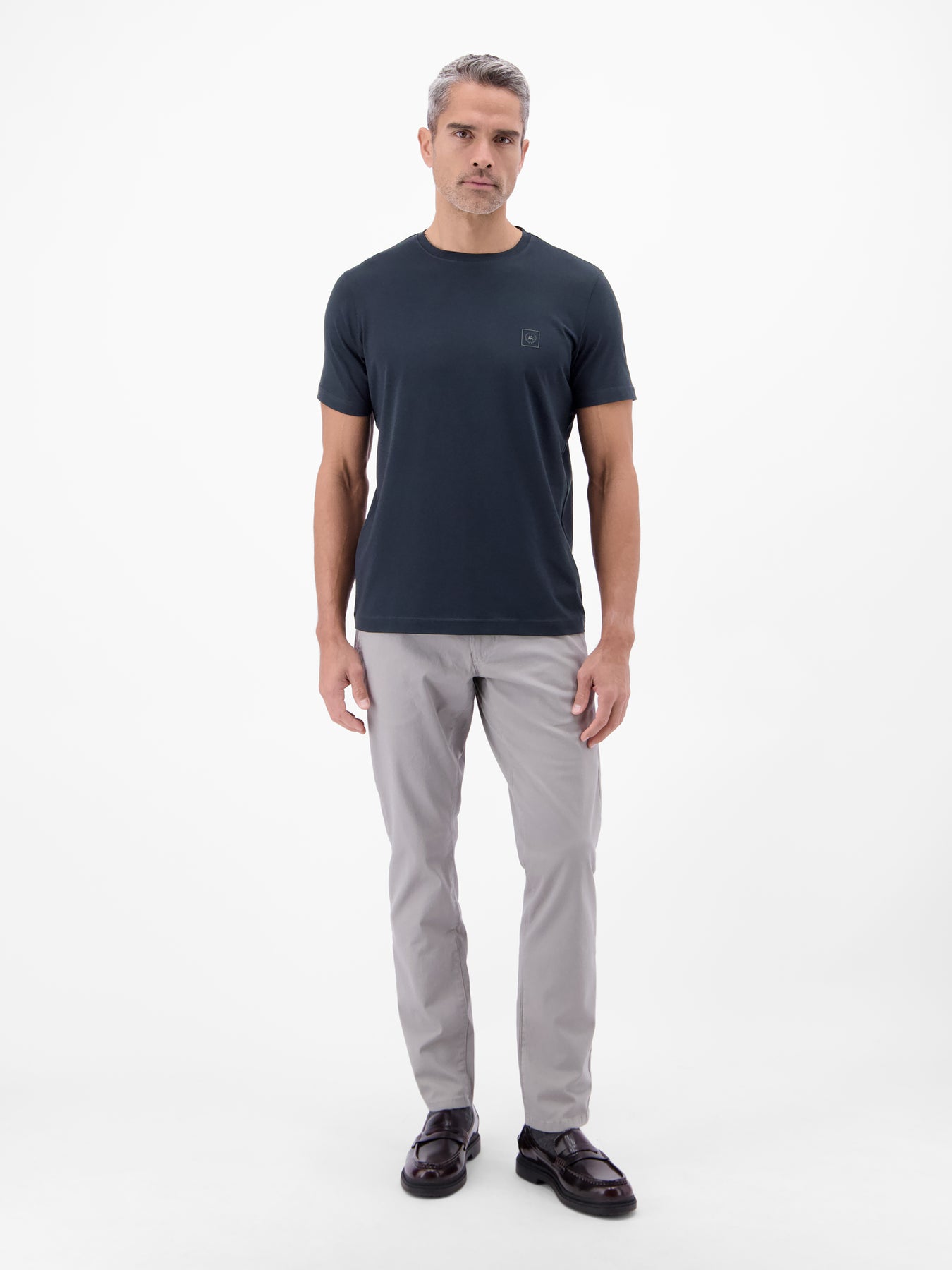 Basic T-Shirt mit LERROS Logo-Print