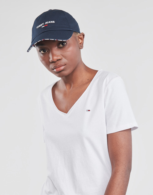Tommy Jeans - SOFT JERSEY V NECK - Blanc