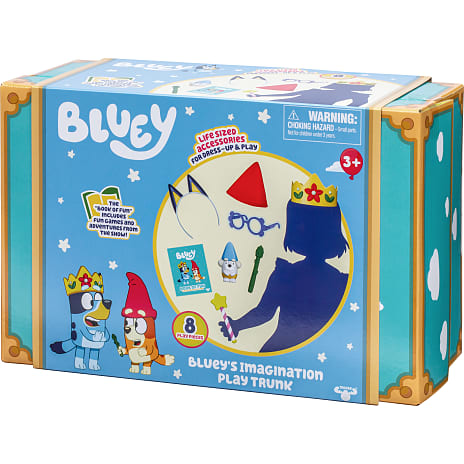 Bluey kuffert m. udklædningsudstyr - 7dele