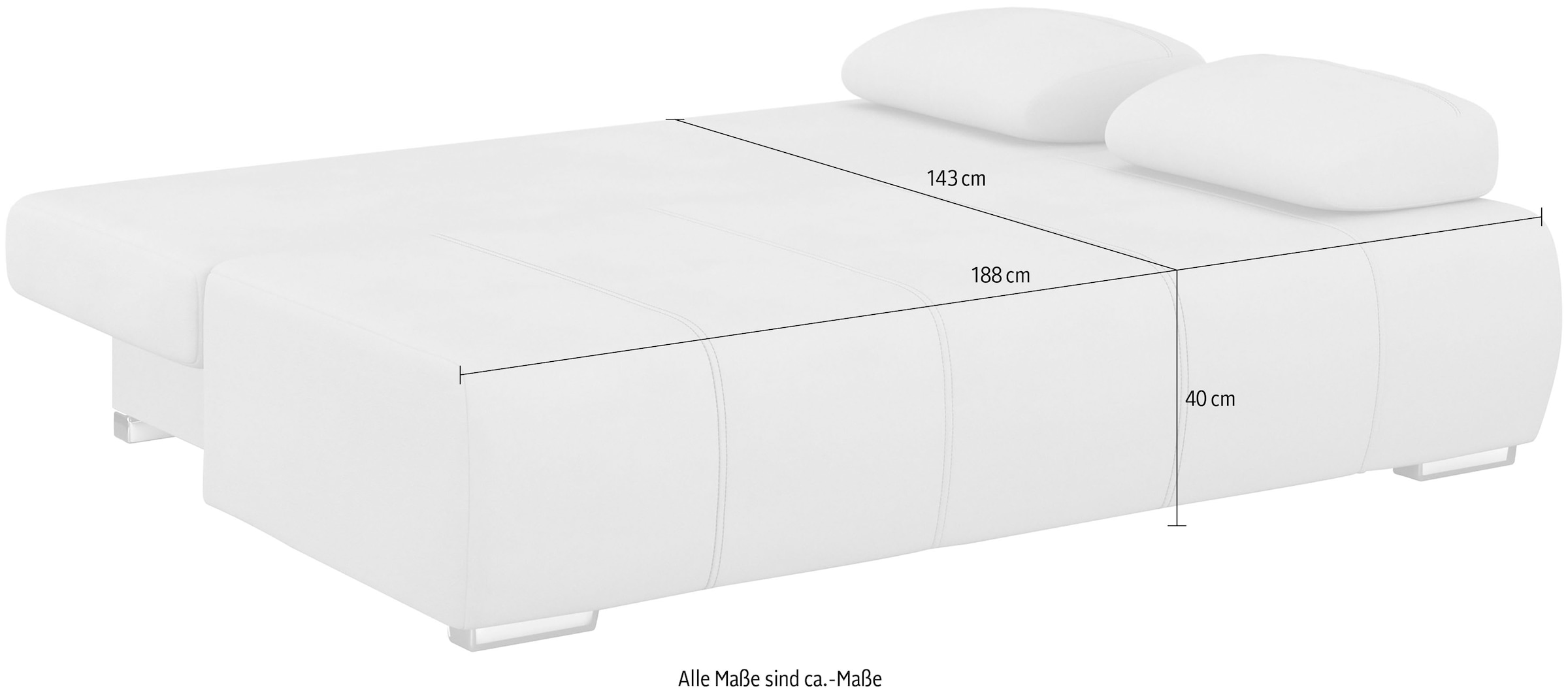 COLLECTION AB Sofa »Torsten« mit Bettfunktion und Bettkasten