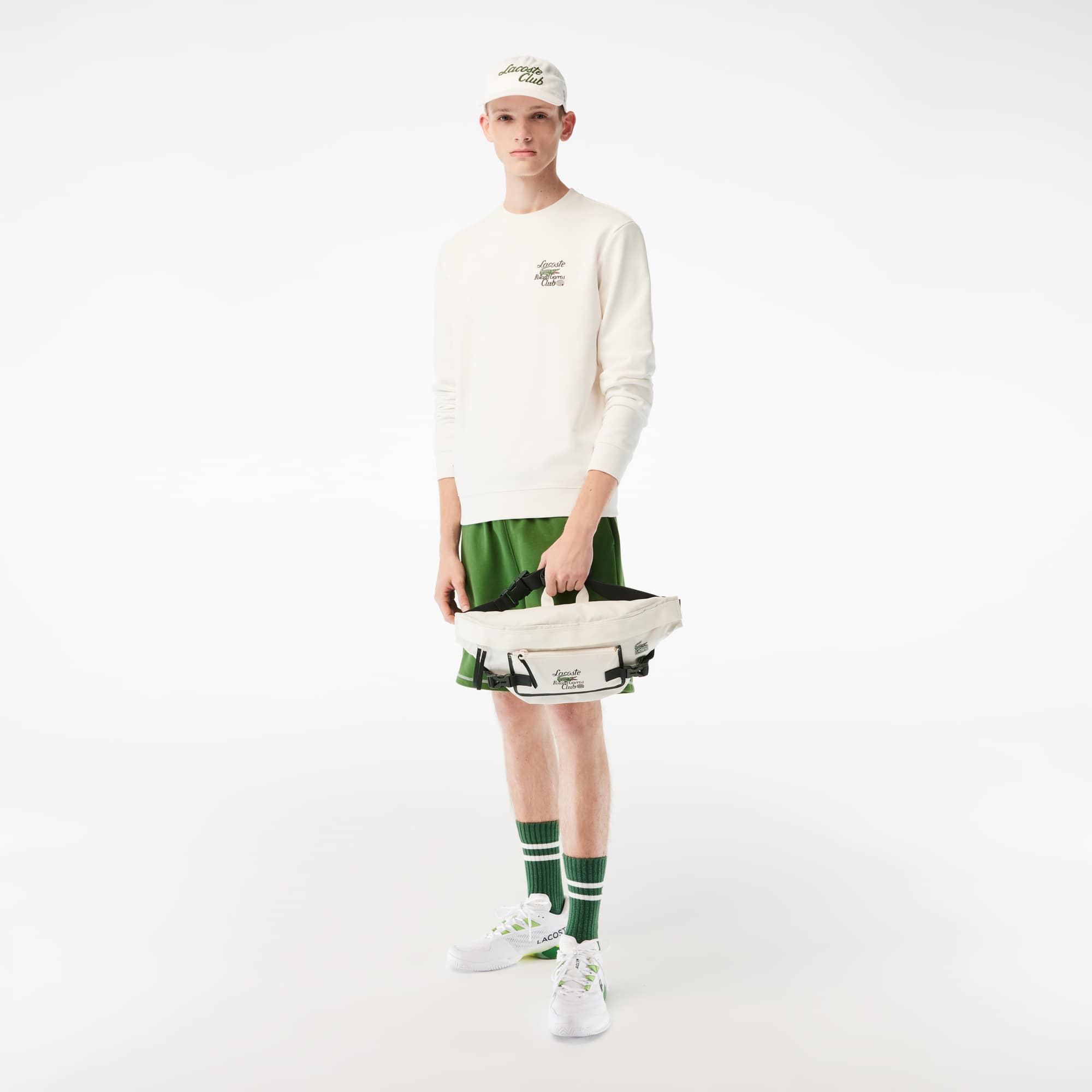 Sac banane homme Édition Roland Garros imprimé contrasté Sacs banane - Blanc - Lacoste - Homme
