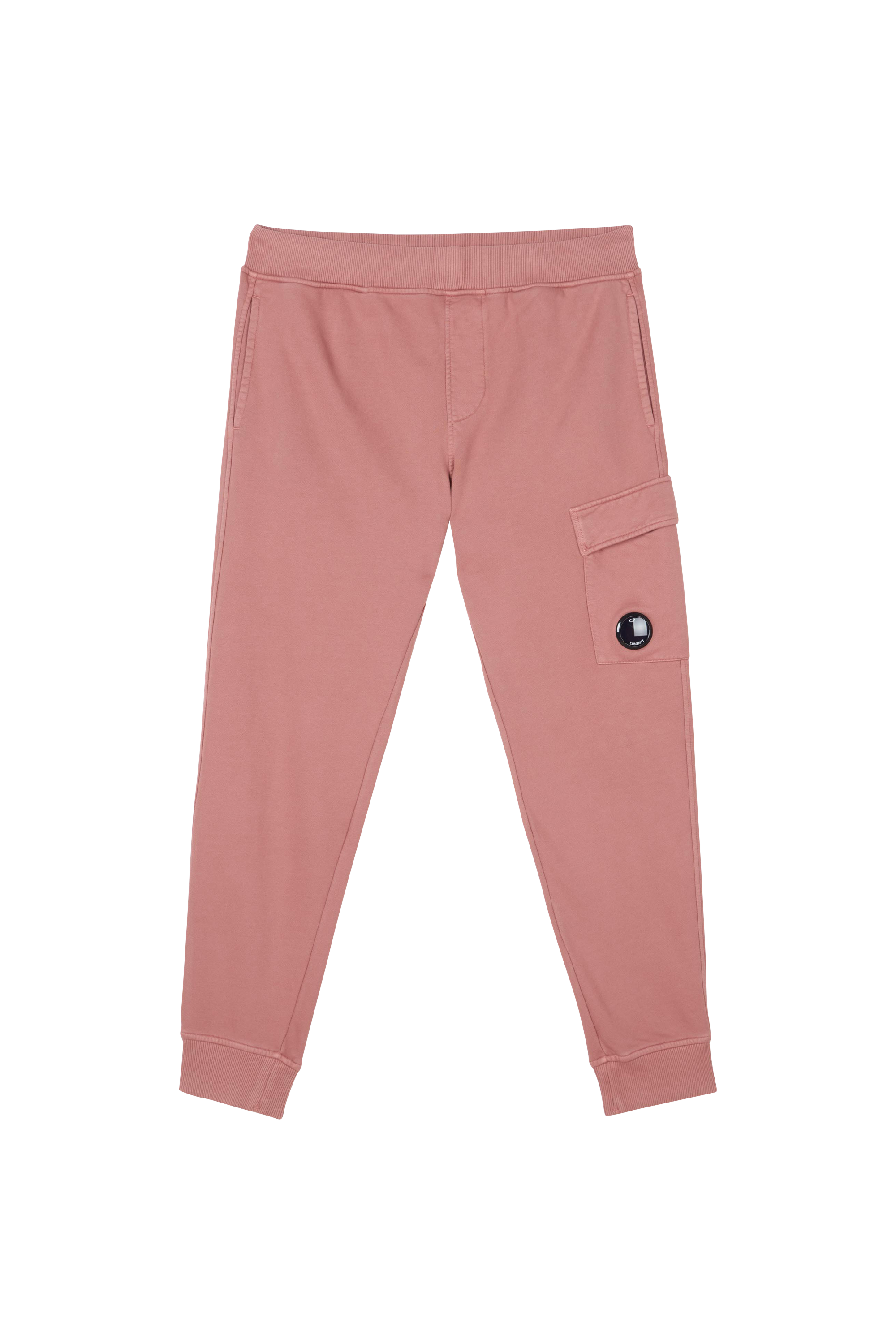 C.P. COMPANY Jogging BRUSHED & EMERIZED DIAGONAL FLEECE CARGO TRACK PANTS Rose