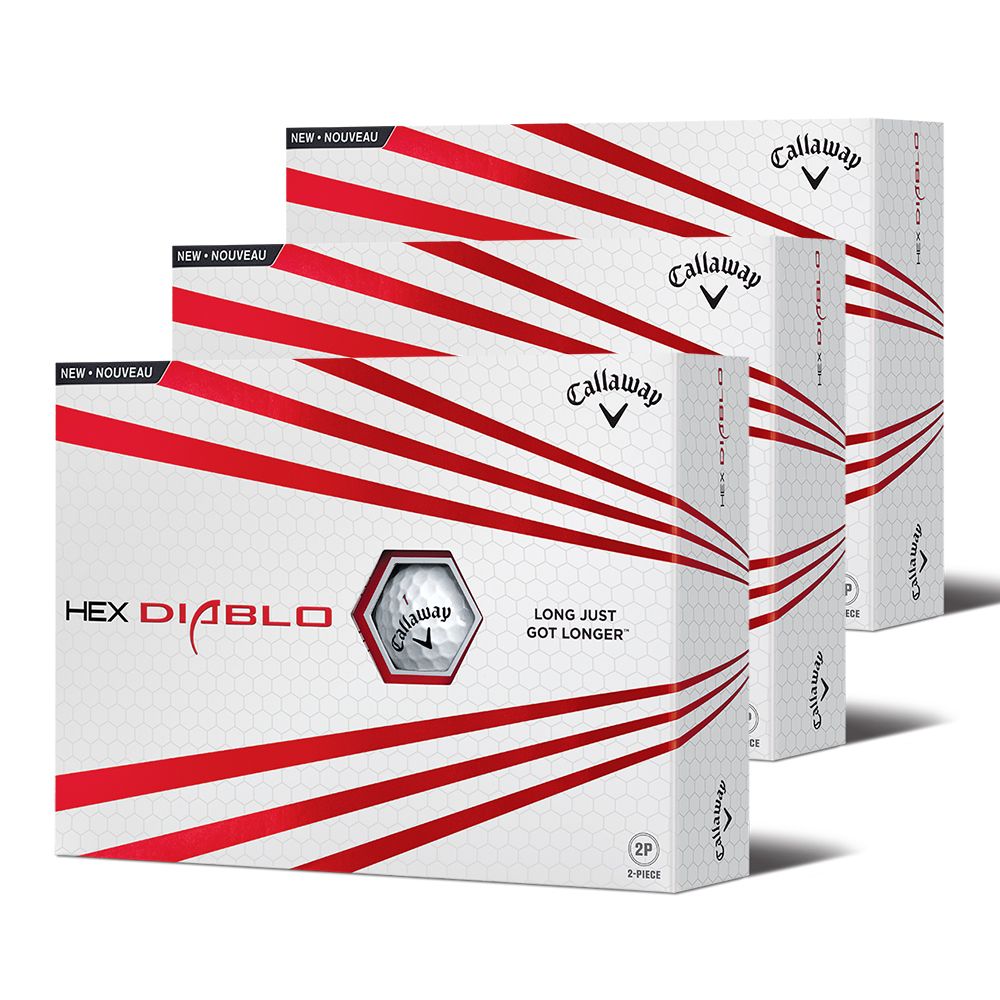 Hex Diablo Golfball Hvit 3 Dusin