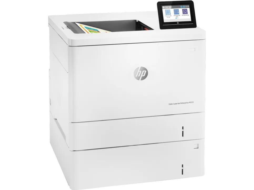HP Color LaserJet Enterprise M555x - Printer - farve - Duplex - laser - A4/Legal - 1200 x 1200 dpi - op til 38 spm (mono) / op til 38 spm (farve) - kapacitet: 650 ark - USB 2.0, Gigabit LAN, Wi-Fi(n), USB 2.0 vært