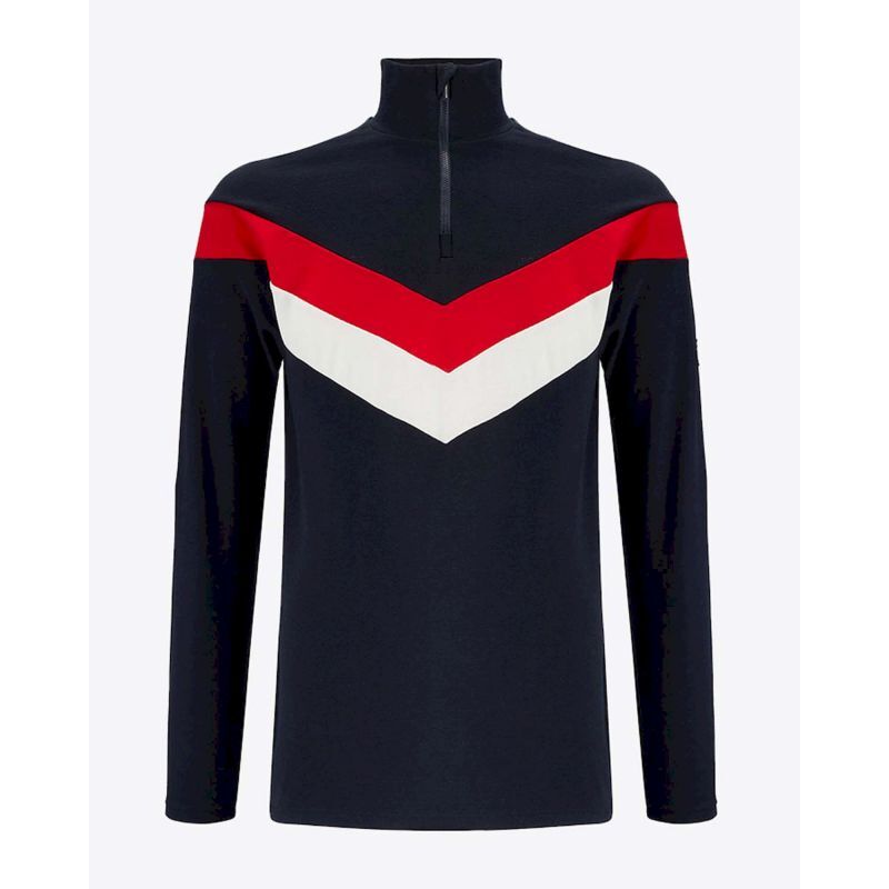 Voss Col Block Zip Up - Pull en laine mérinos homme