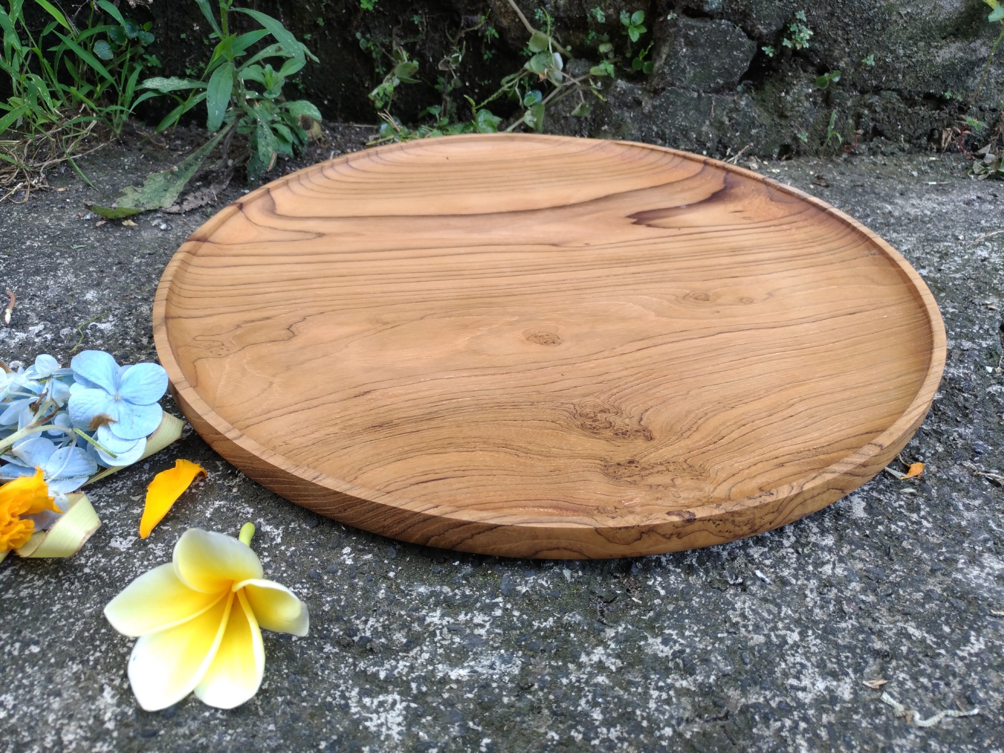 Tablett Teak, natur, Ø 29 cm, H 2 cm zu 19,50