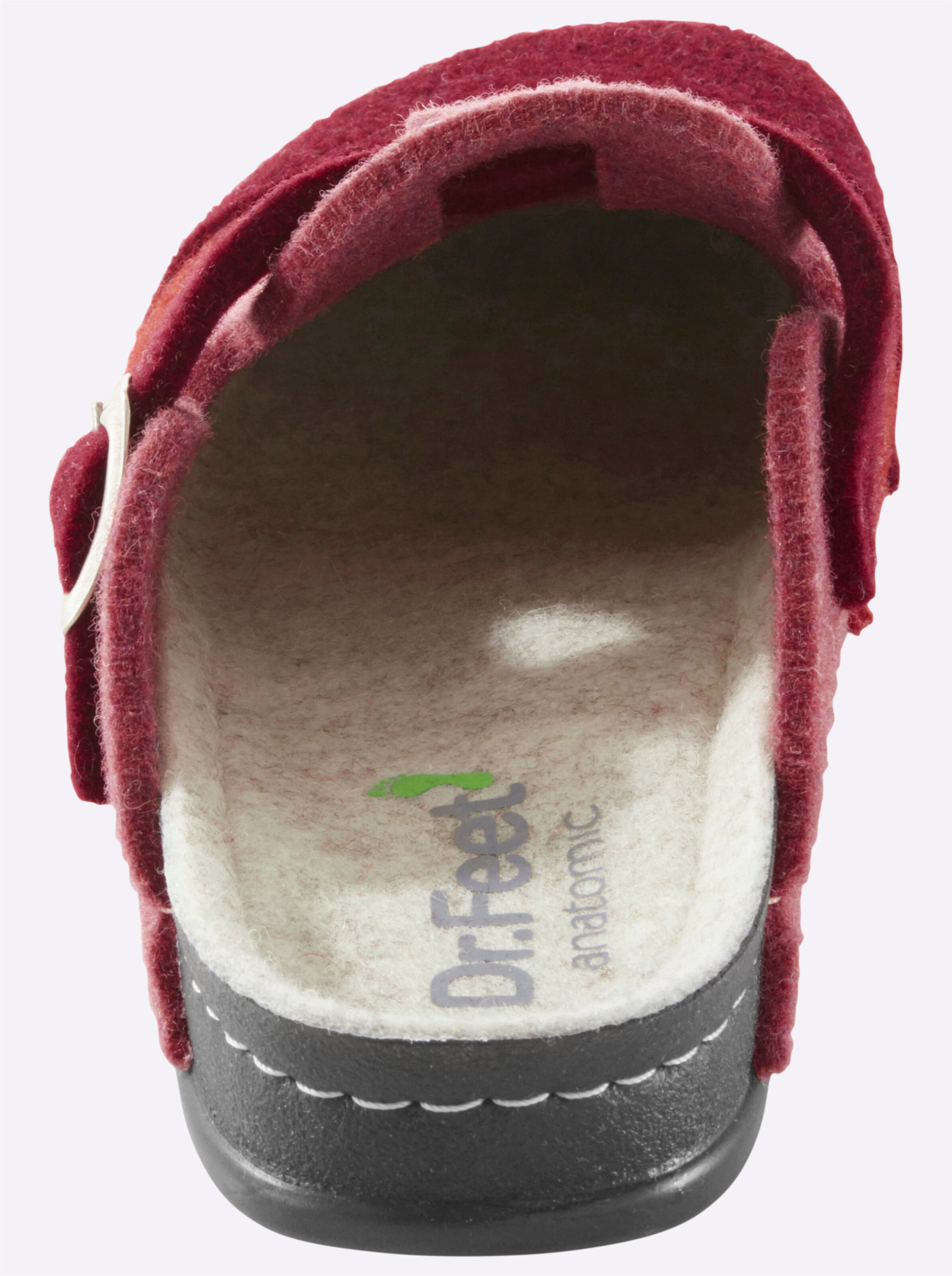 Dr. Feet Hausschuh in rot-gestreift