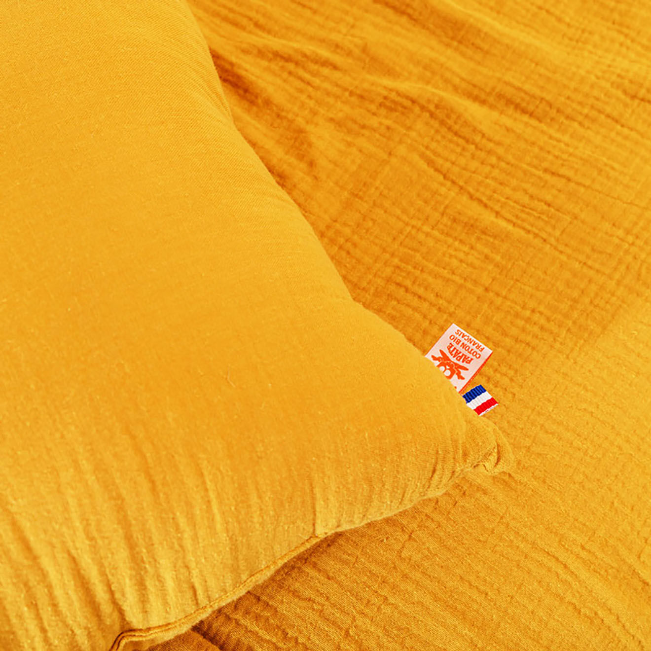 Papate Coussin Rectangle en Coton Bio honey - 30x40 cm