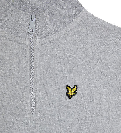 Lyle & Scott Sweatshirt - Quater Zip - Light Grey Marl