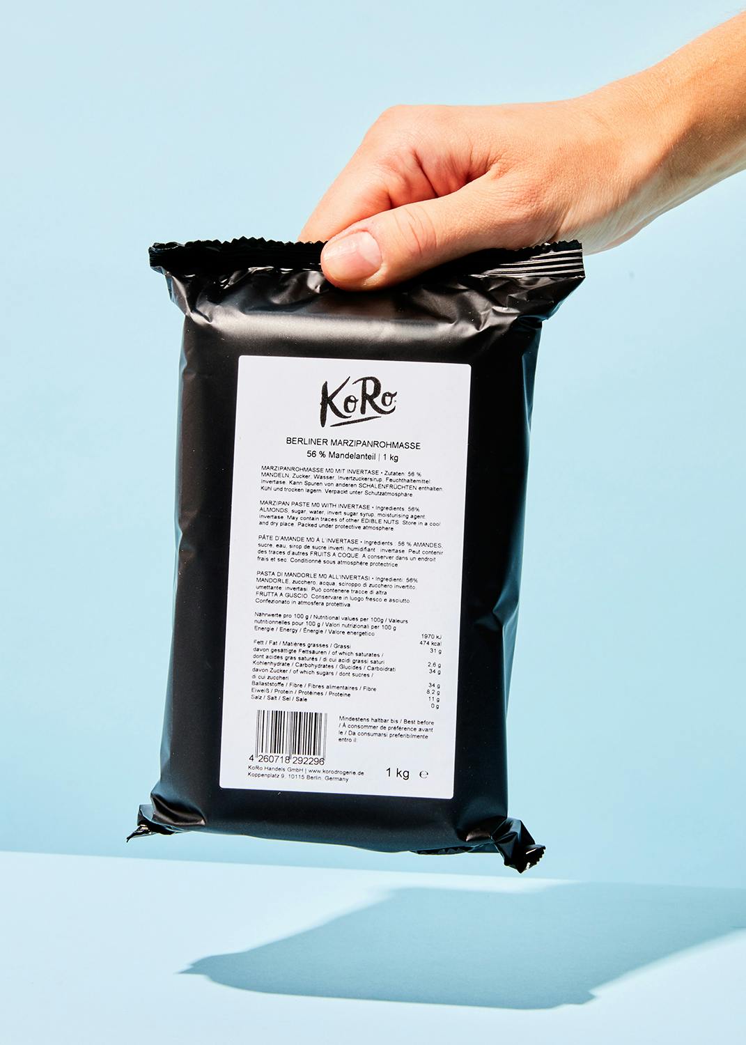 Berliner Marzipanrohmasse mit 56 % Mandeln 1 kg