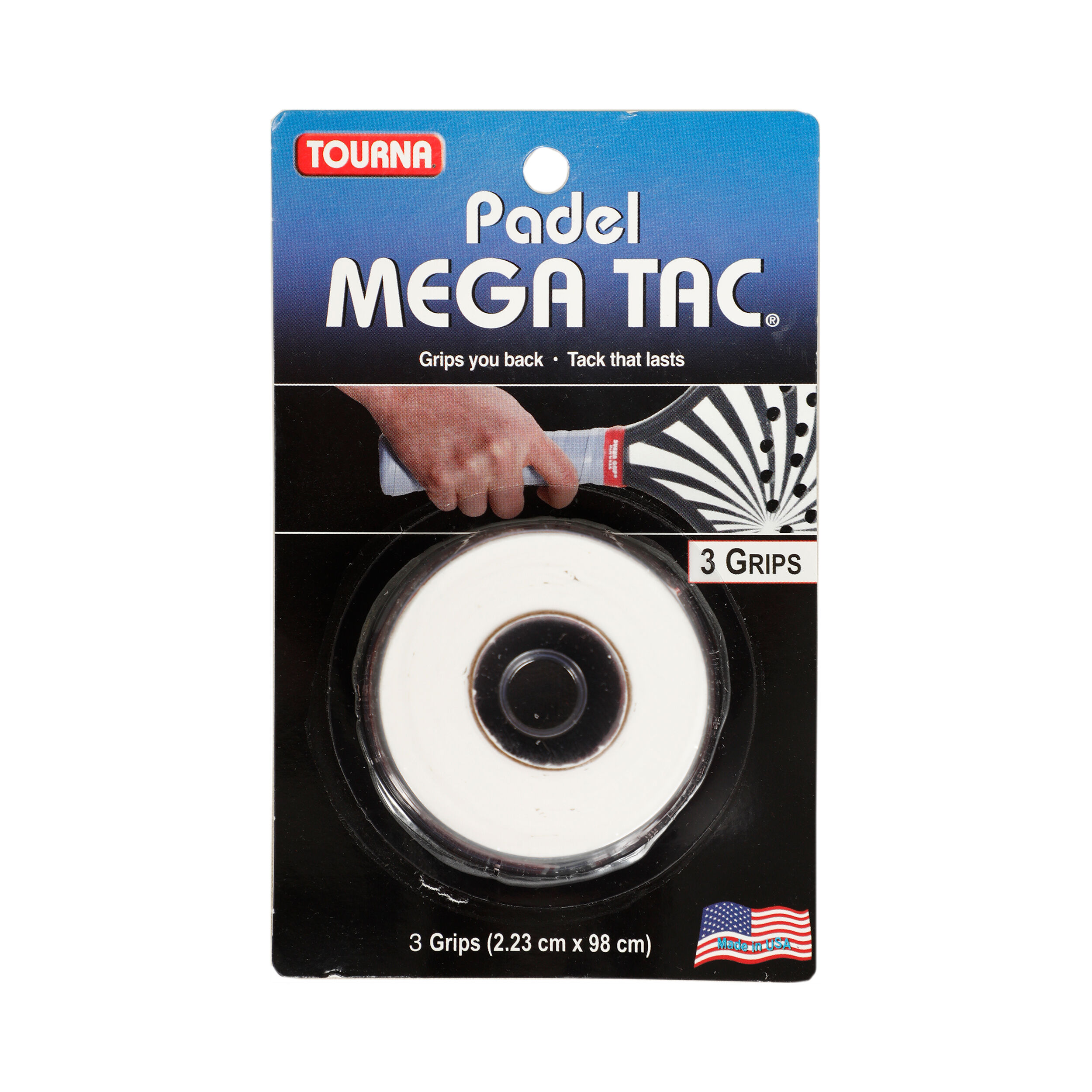 Tourna Padel Mega Tac Pack De 3 - Blanc