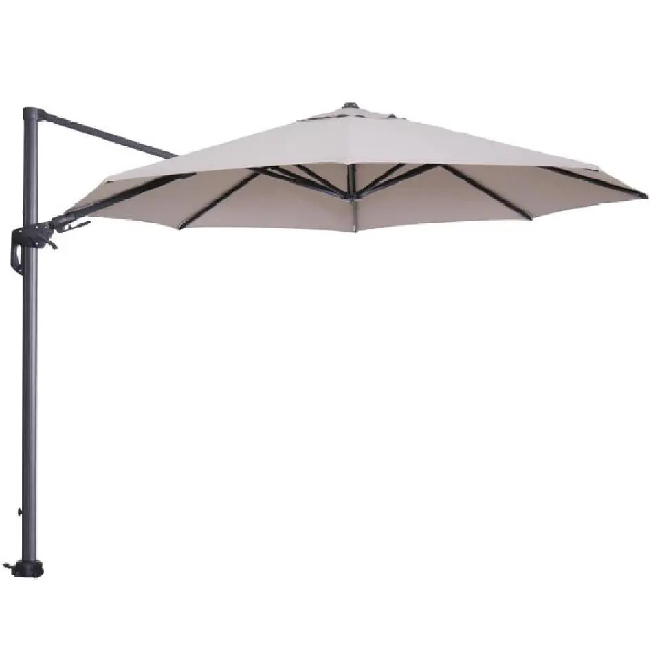 Garden Impressions Hawaii zweefparasol Ø350 cm - frame carbon black - doek zand