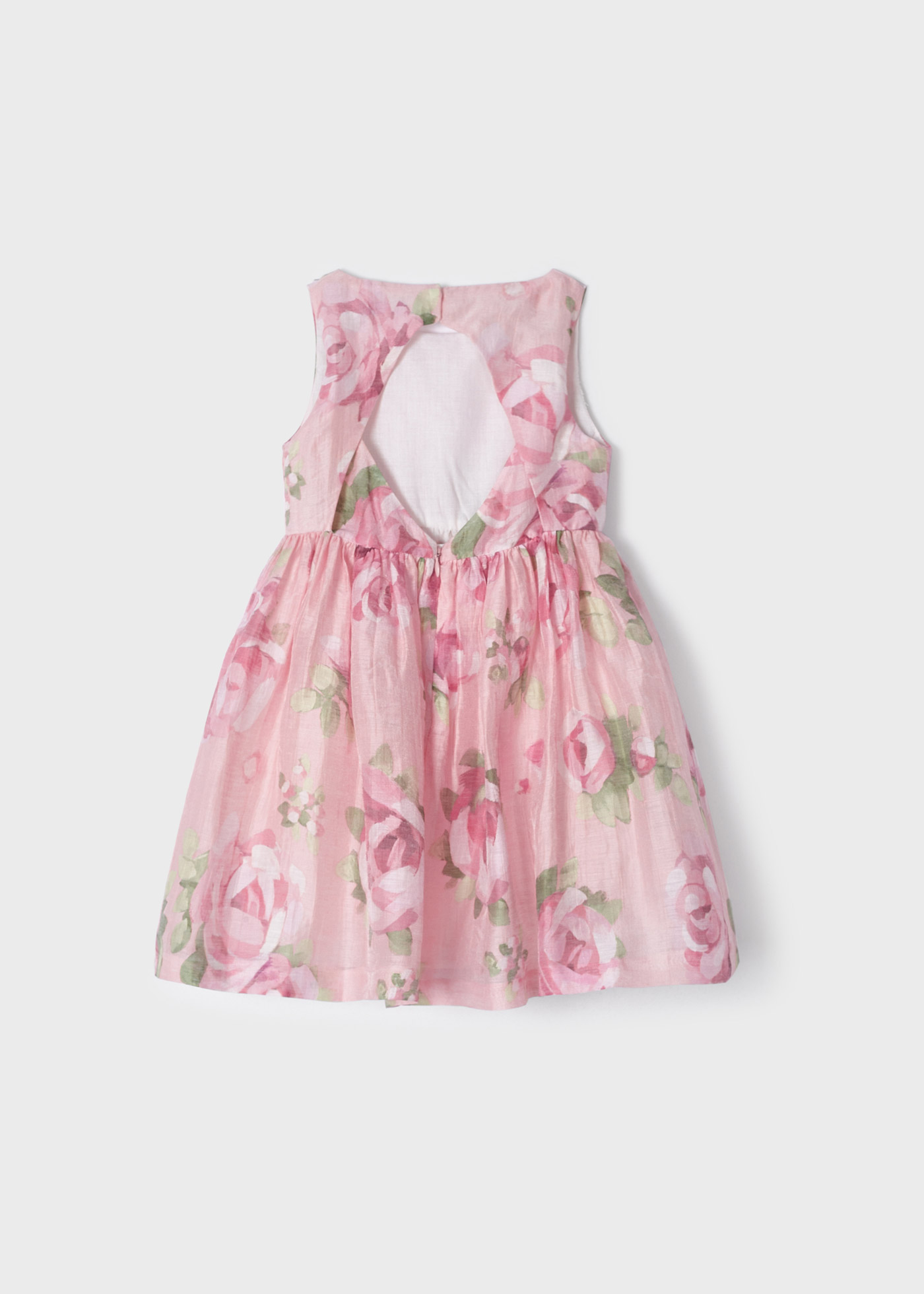 Vestido de linho estampado para meninas