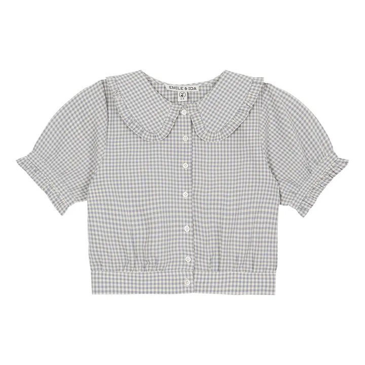 Emile et Ida Blouse Cropped Vichy | Bleu