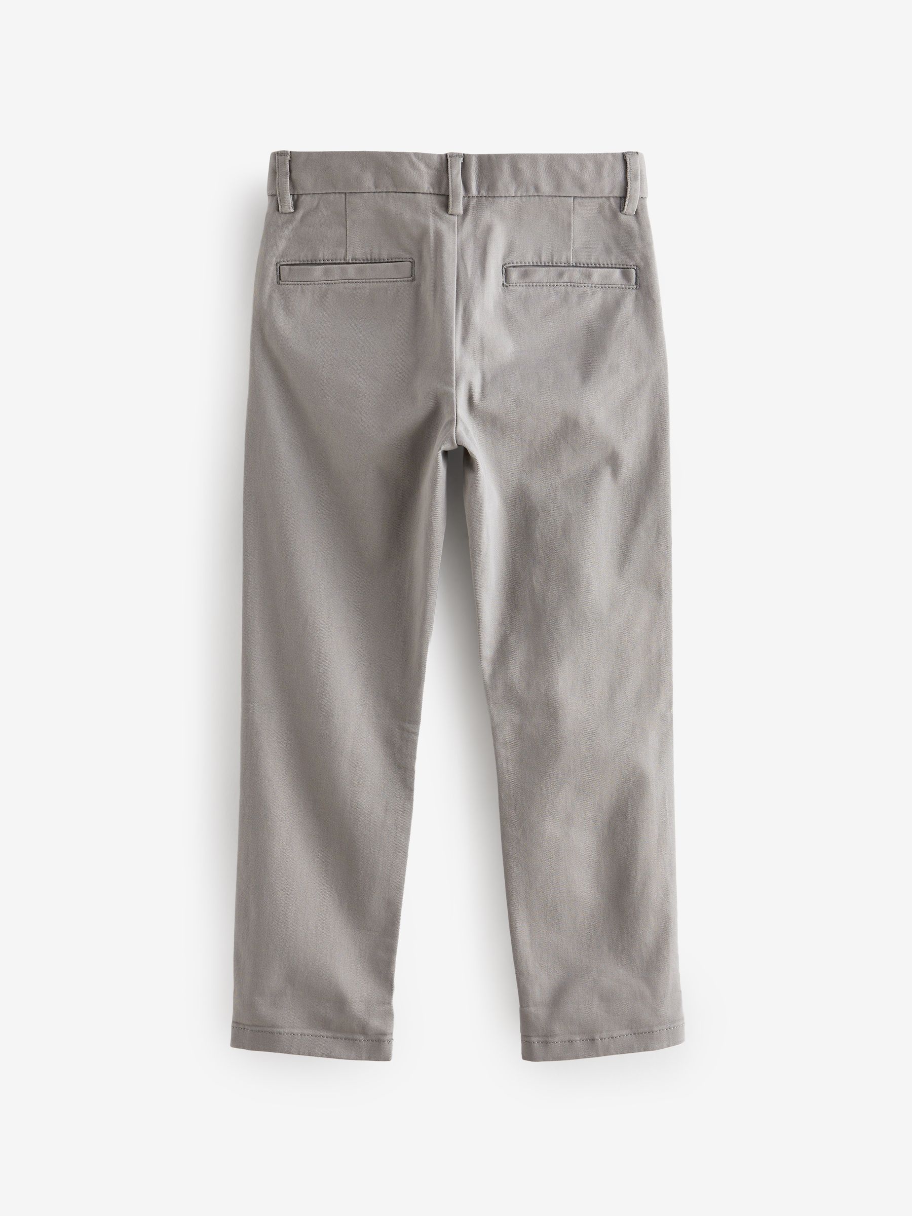 Lichtgrijs - Stretchy chino's (3-17jr)