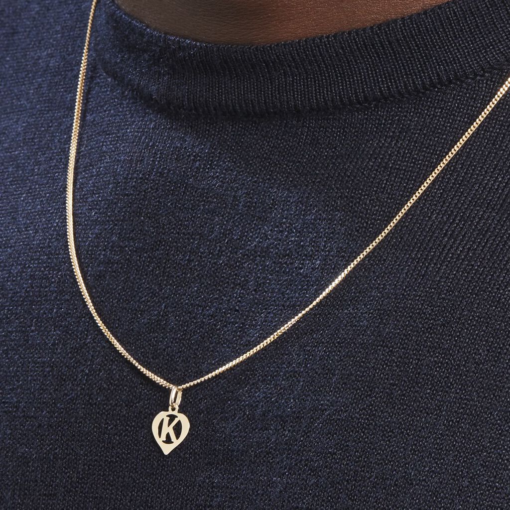Pendentif Eudocie Coeur Lettre Or Jaune