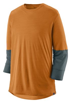 Maillot Manches 3/4 Patagonia Merino Bike Marron