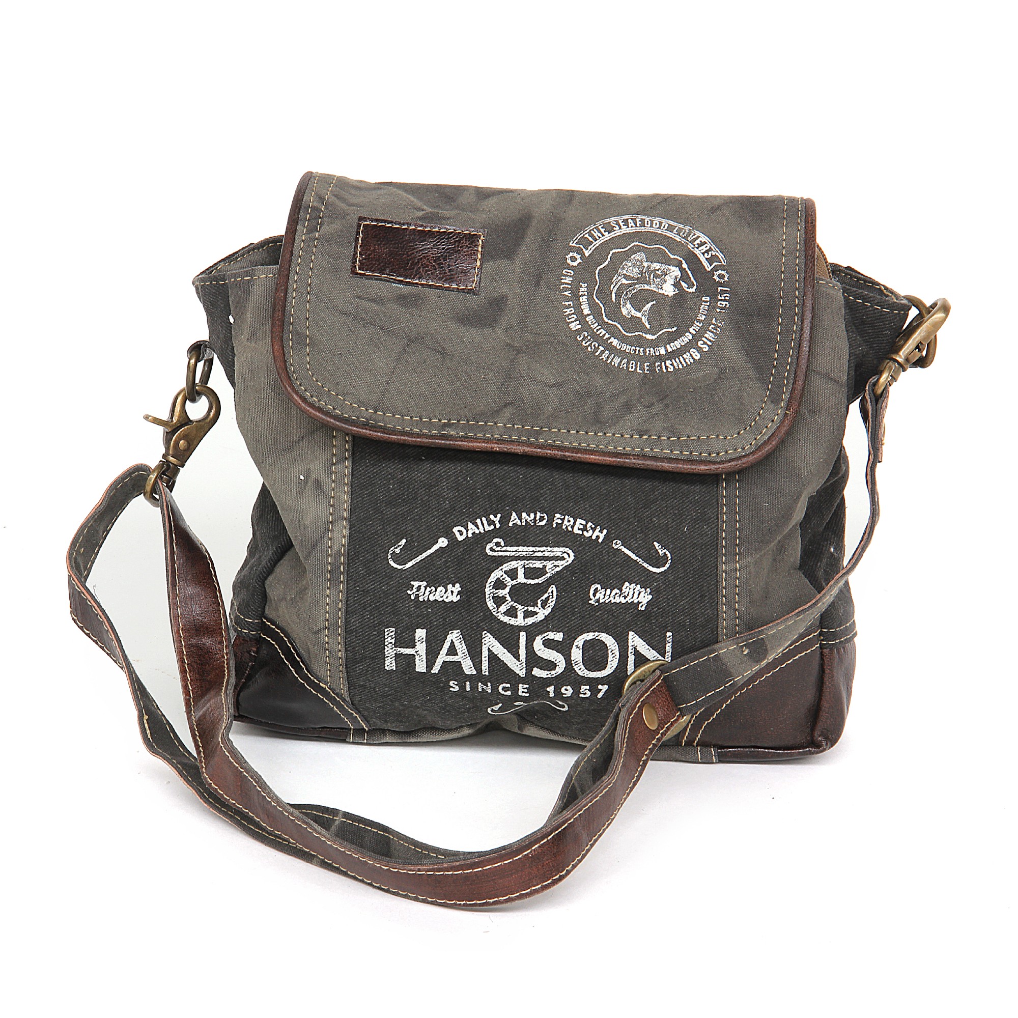 Umhängetasche 'Hanson', khaki, T 9cm, B 28cm, H 24cm günstig bestellen
