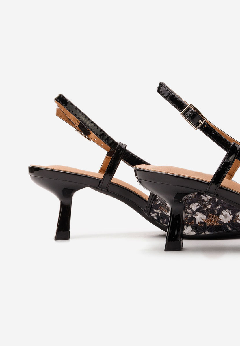 Chaussures slingback noirs Adelicya