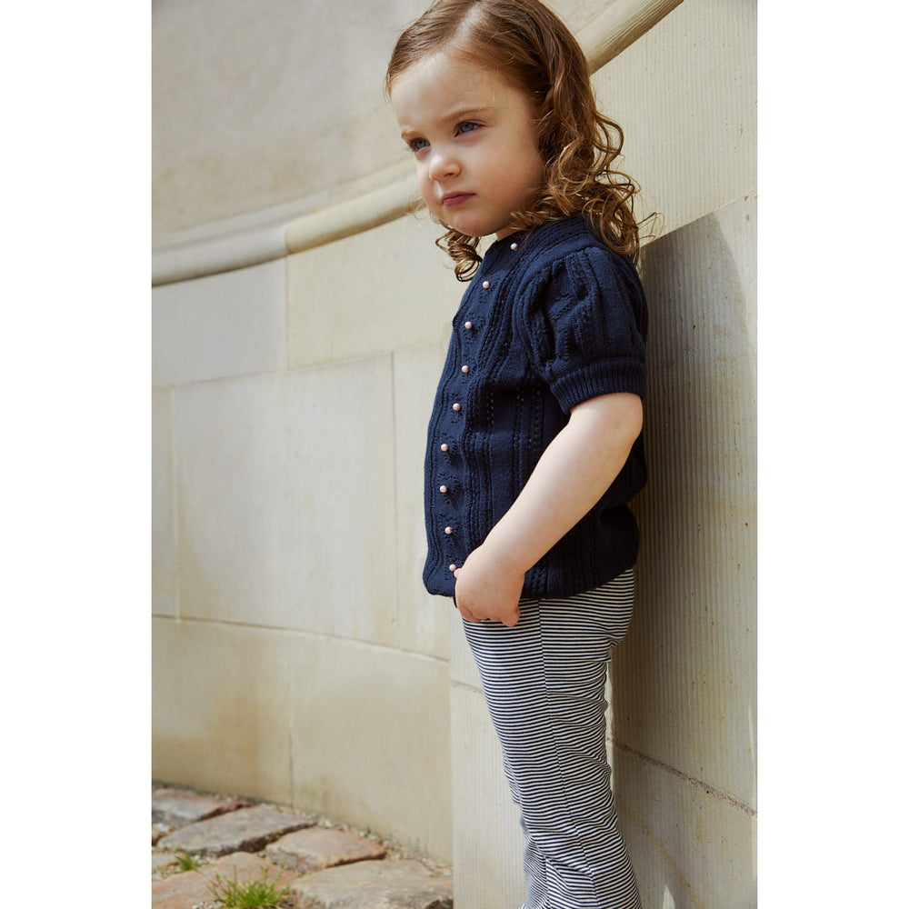 Køb Copenhagen Colors Navy/Cream Stripe Striped Flare Bukser