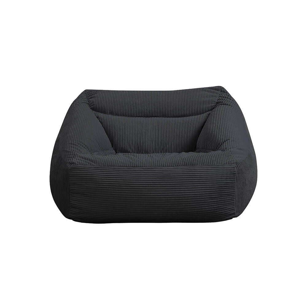 HOME DELUXE Zitzak Fauteuil - Ribfluweel - Antraciet