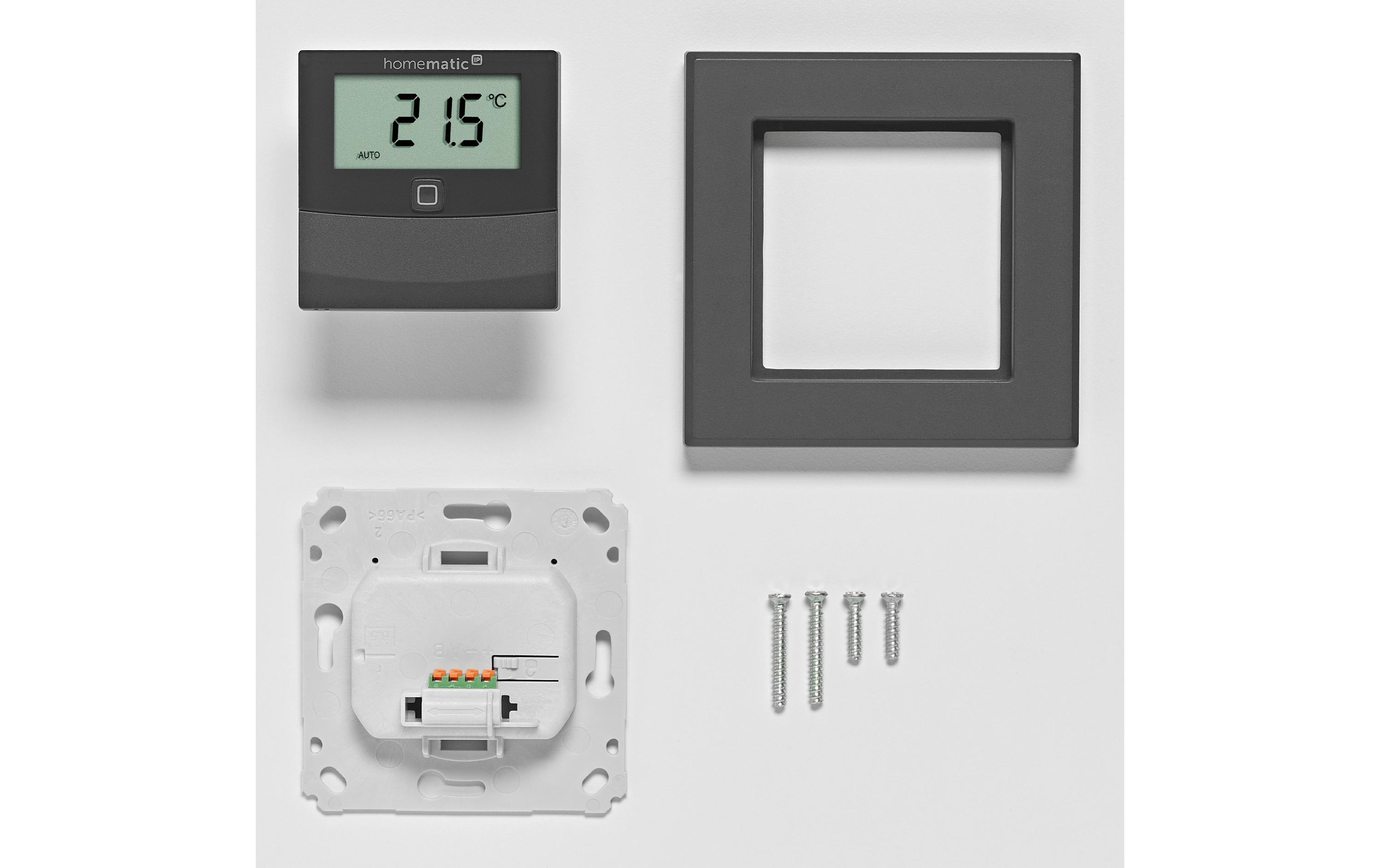 Smart Home Wired Temperatur- und LuftfeuchtigkeitssensorZur Regelung und Messung der Raumtemperatur sowie Ermittlung der Luftfeuchtigkeit, mit Display