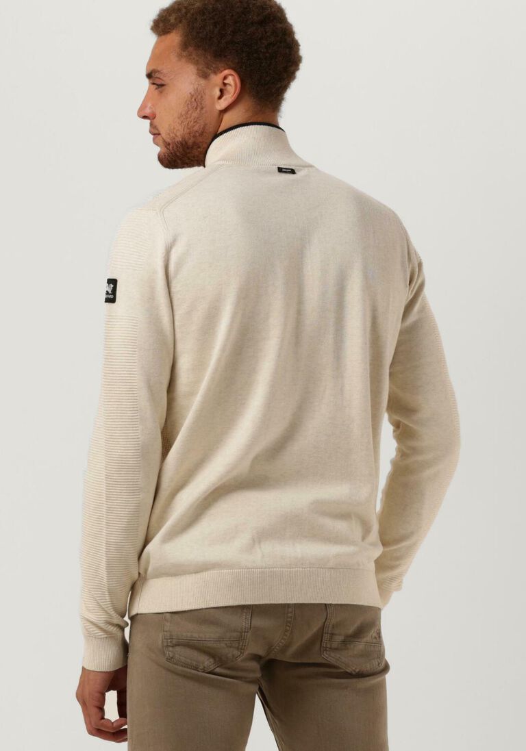 VANGUARD gebroken wit vanguard vest zip jacket cotton melange