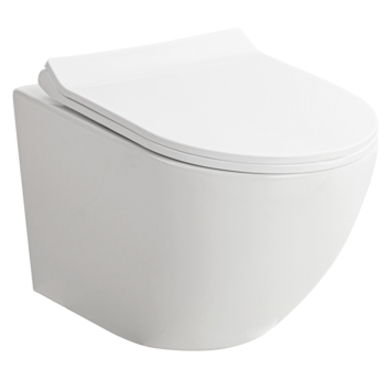 Atlantic hangend toilet Armin randloos wit met toiletzitting