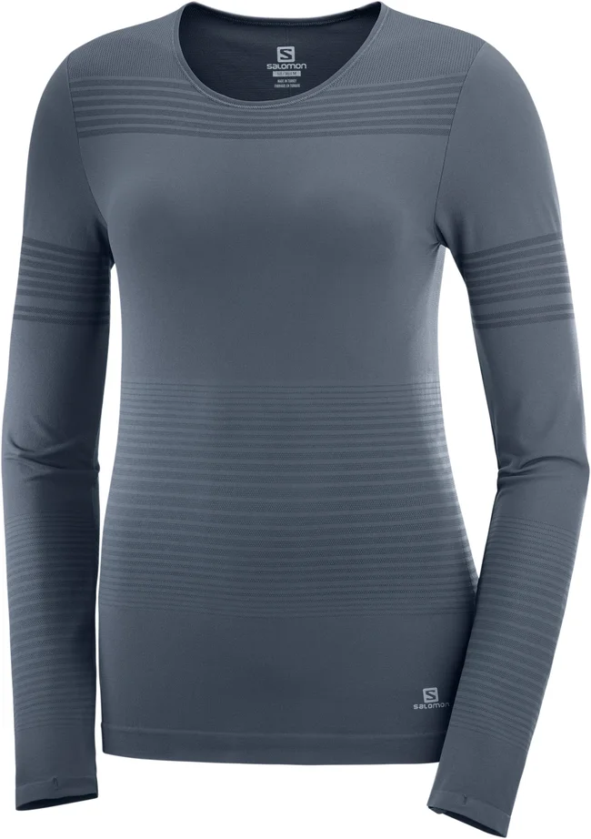 ESSENTIAL MOVE ON SEAMLESS  Langarmshirt Damen EBONY
